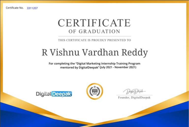 digital marketing certificate of seovishnu