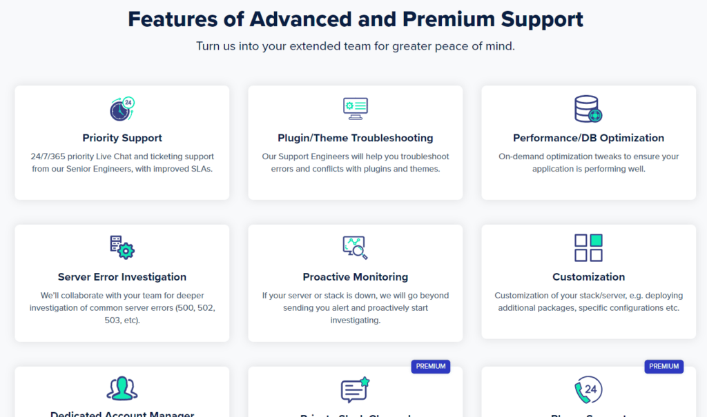 screenshot of cloudways customer support features