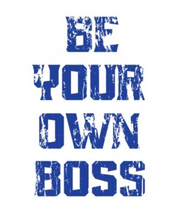 be your own boss vector illustration