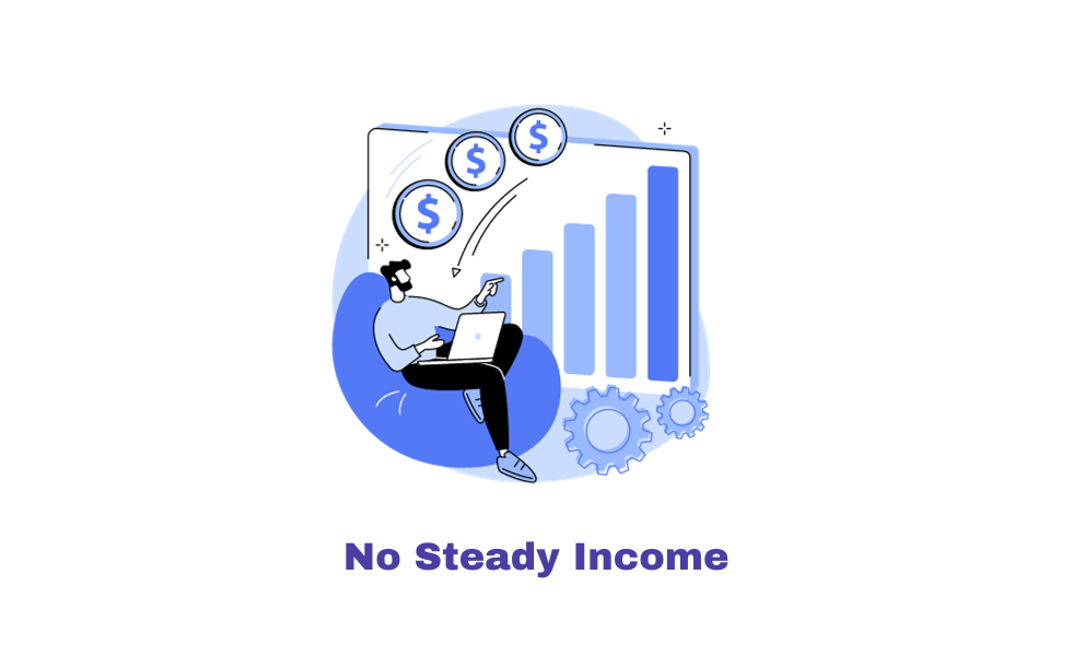 disadvantage of blogging no steady income vector illustration
