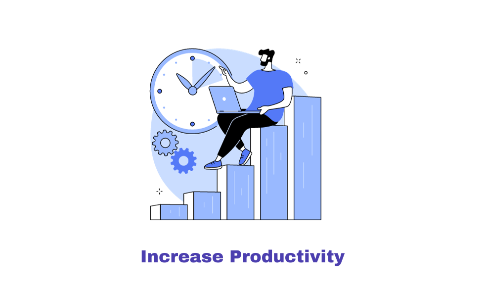 Productivity concept vector illustration of  advantage in blogging