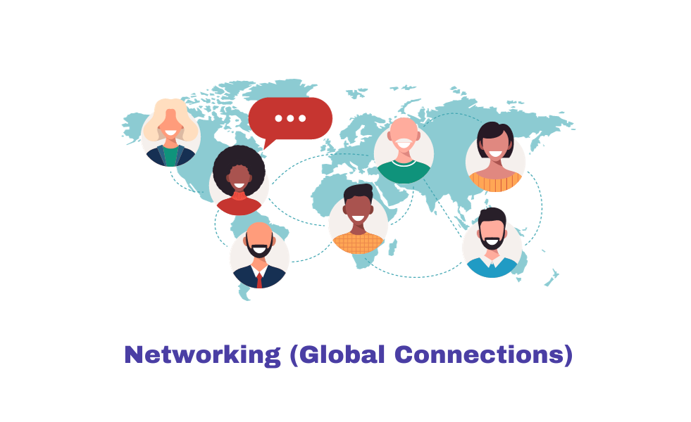advantage of blogging for networking with global connections vector concept