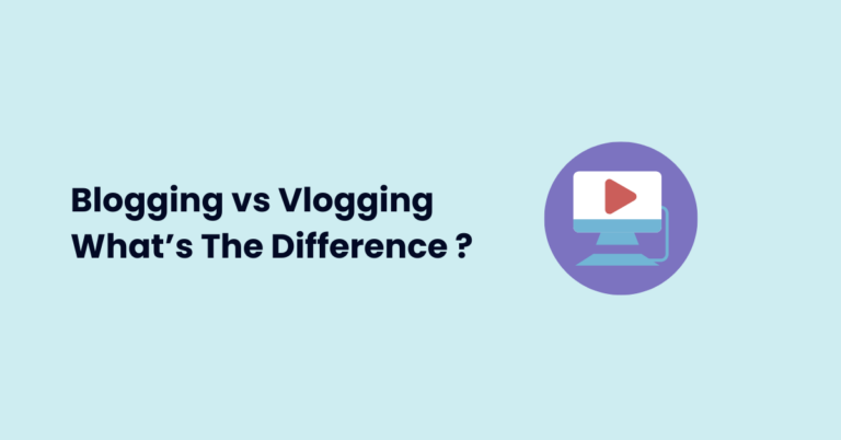 blogging vs vlogging visual representation